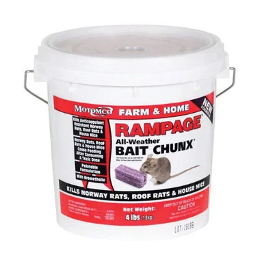 RampageRat and Mouse Bait, 4.033 lb, Pail, Chunx