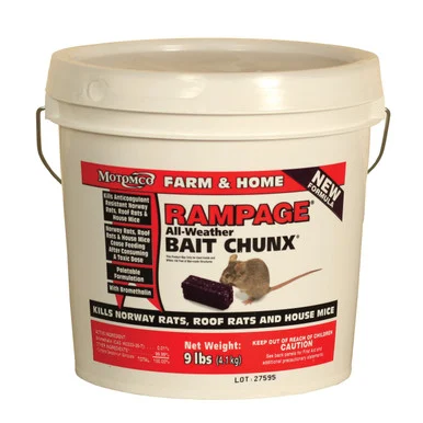 RampageRat and Mouse Bait Chunk, 9 lb, Pail, Chunx