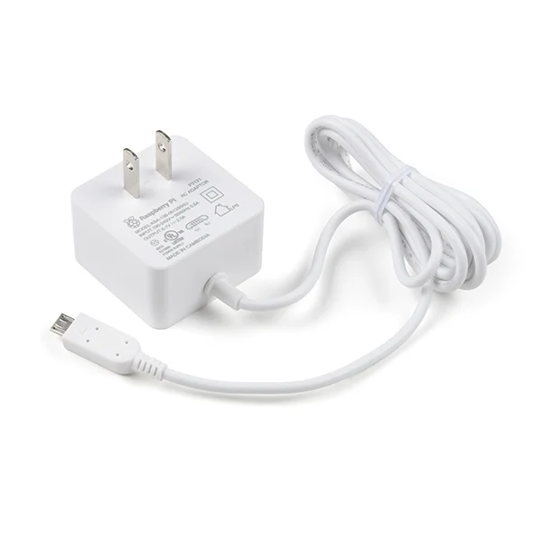 Raspberry Pi 12.5W Micro-USB Power Adapter (US)