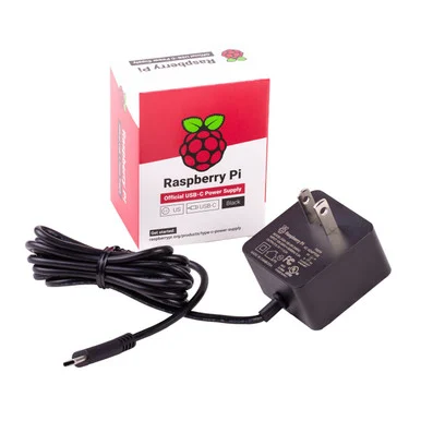 Raspberry Pi 15W USB-C Power Supply, US, Black