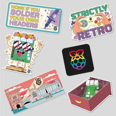 Raspberry Pi Sticker Pack #3 - 6 Pieces