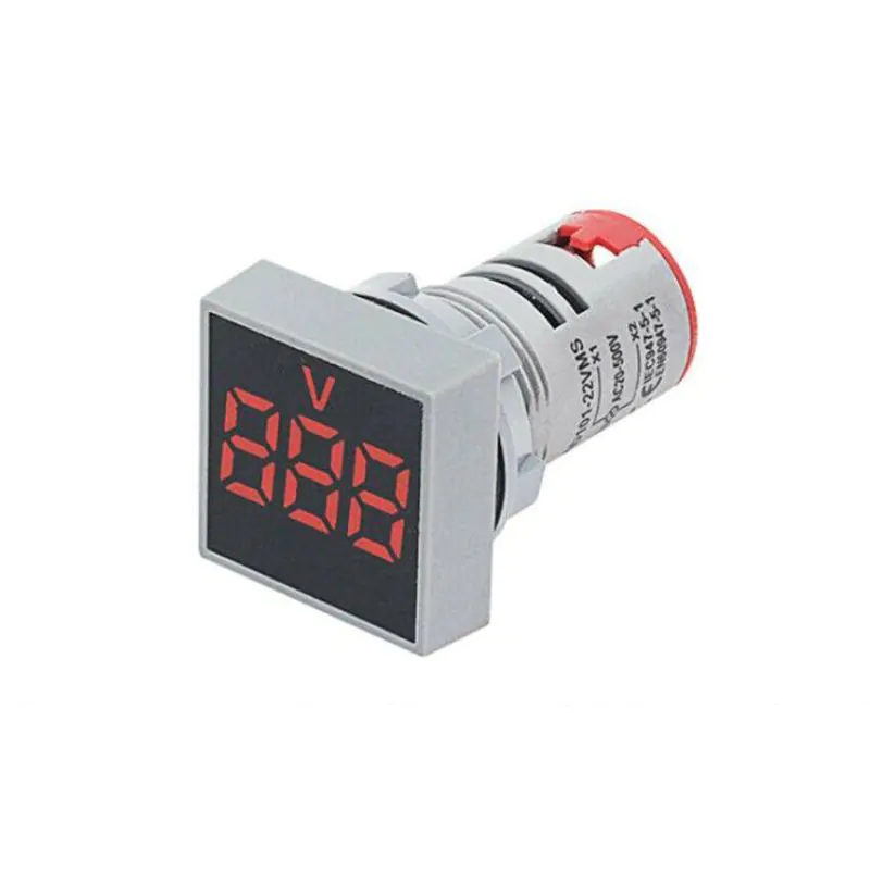RED LED 115V 220V 240V 440V AC VOLT DIGITAL PANEL METER AD16-22FSV 60-500VAC