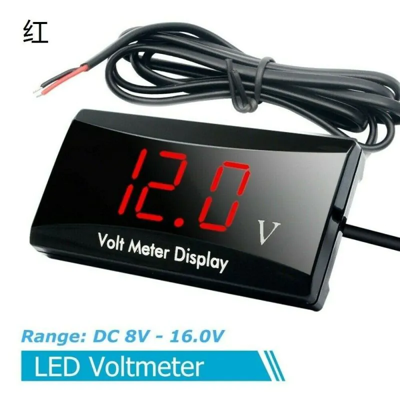 RED LED DC VOLT DIGITAL PANEL METER SURFACE MOUNT 8-16VDC