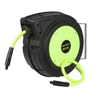 Retractable Air Hose Reel 3/8 in x 50 ft Polypropylene