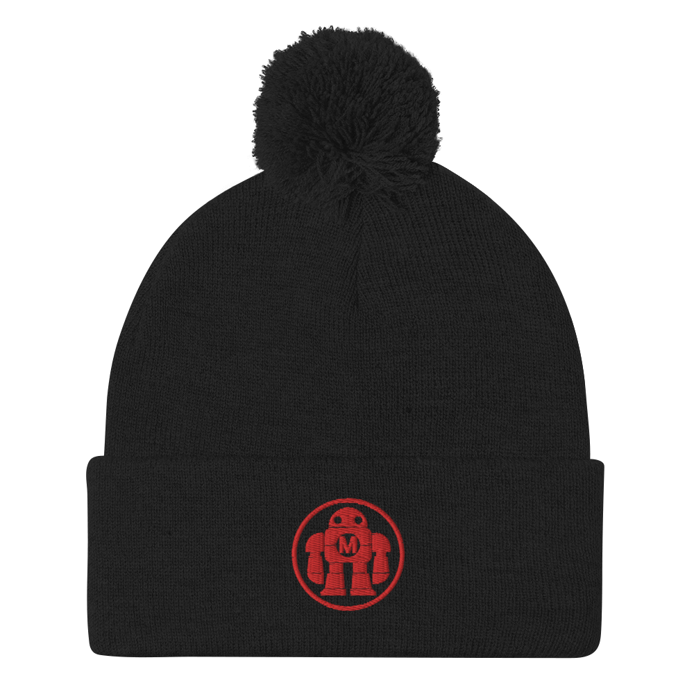 Robot Pom-Pom Beanie