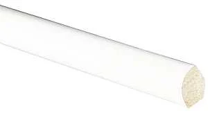 Round Quarter Crystal White Molding 8 ft