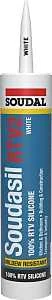 RTV Silicone Sealant, White, 10.1 oz Cartridge, Mildew Resistant