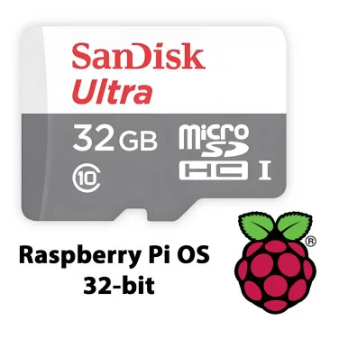 SanDisk microSD Card with Raspberry Pi OS 32-bit - 32GB