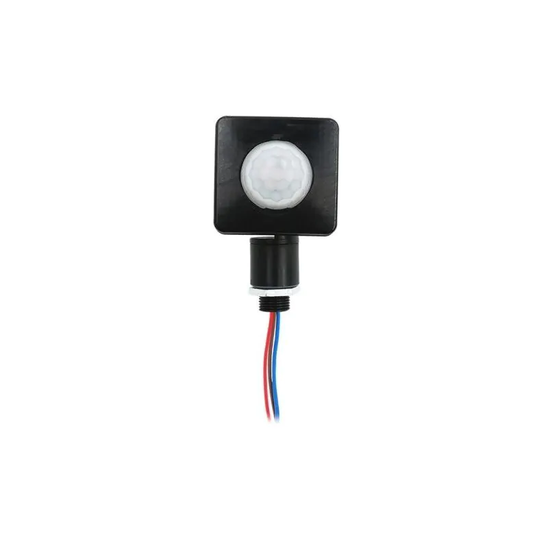 Security PIR Infrared Motion Sensor Detector Wall Spotlights Switch, Head Size 40mm square. Mounts in a 10mm hole size. 3 sensitivity adjustments, Sens, Time, and Lux