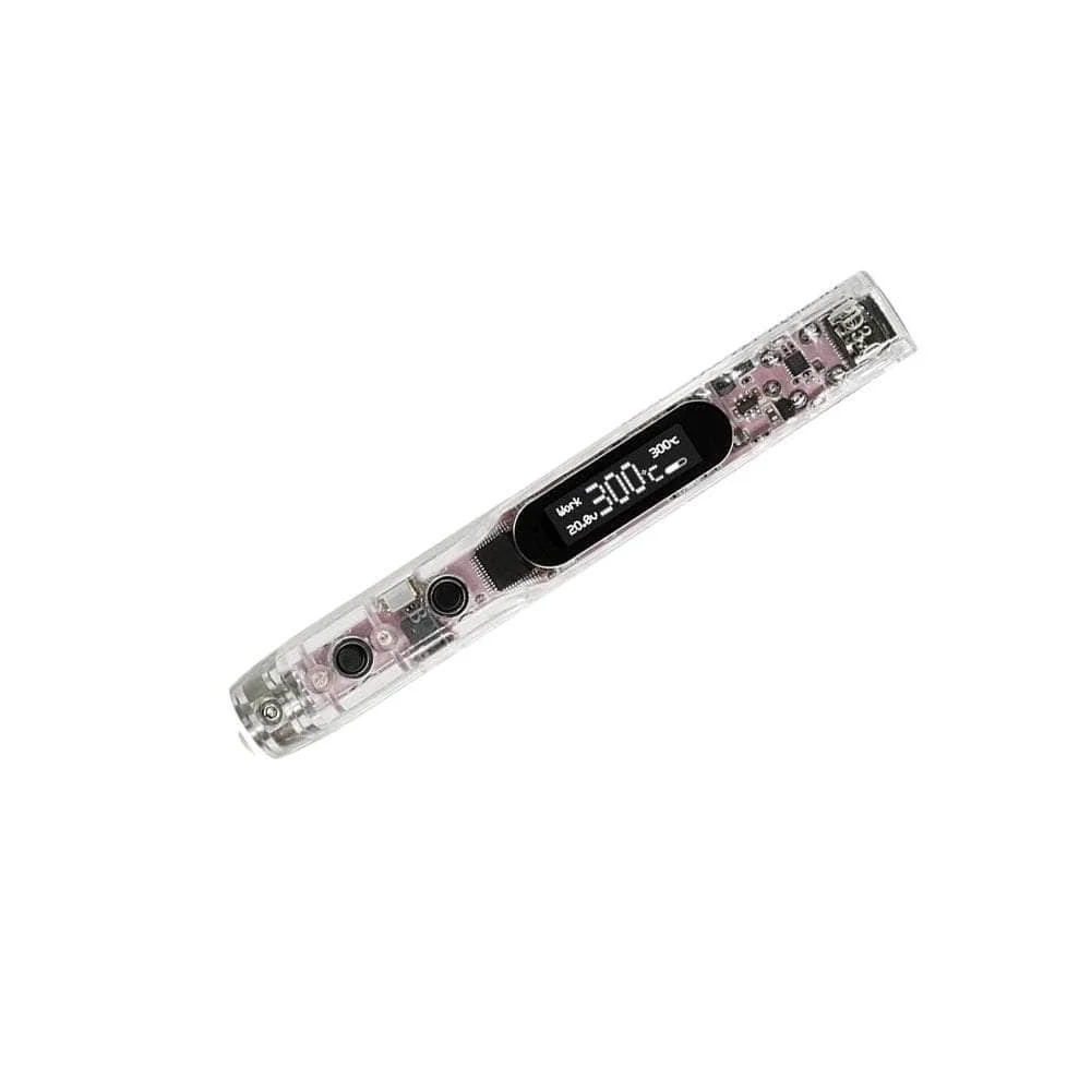 Sequre SI012 Pro Max Soldering Iron Pink PCB w/Transparent Case & LEDs