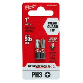 Shockwave #3 Phillips Insert Bit 1 in. 2-Pack