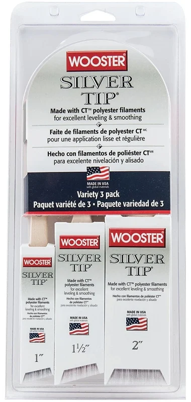 Silver Tip Polyester Paint Brush Set 3-Pack