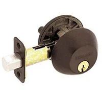 Single-Cylinder Deadbolt, Aged Bronze Finish
