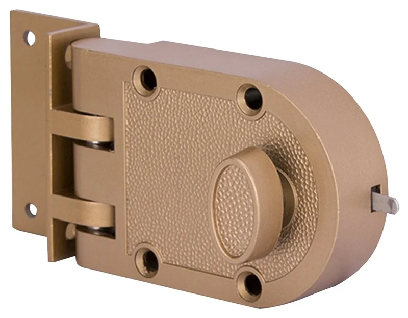 Single Cylinder Jimmy-Proof Door Lock, Brass, Keyed Different
