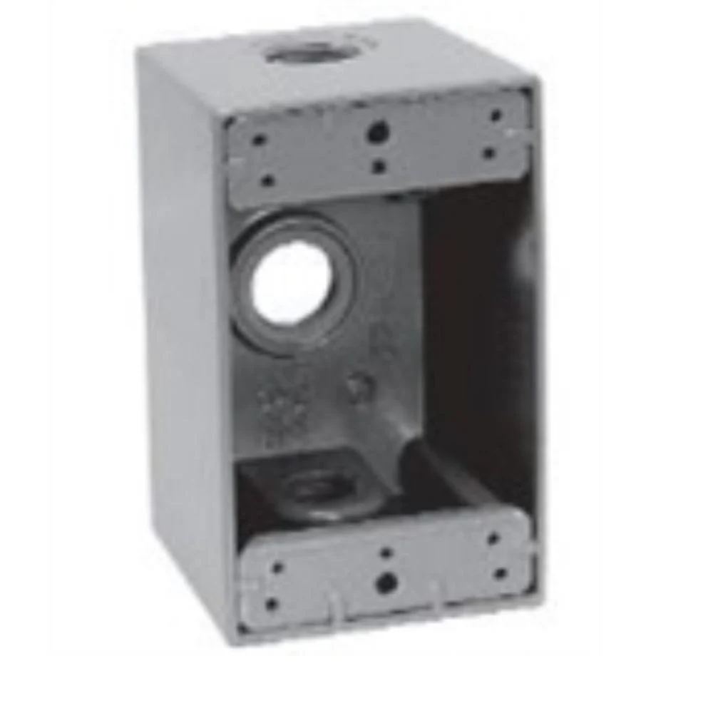 SINGLE GANG CAST ALUMINUM DEEP WEATHERPROOF OUTLET BOX, CROUSE-HINDS