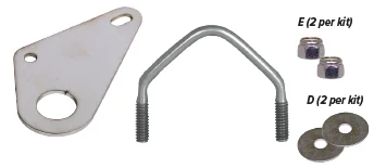Single Water Bowl Bracket Kit - Stainless Steel