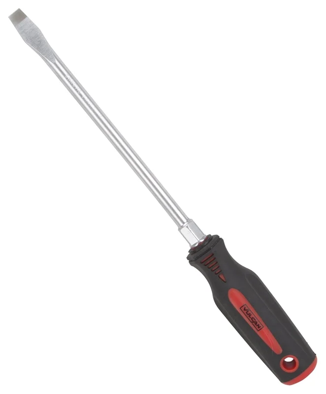 Slotted Screwdriver 3/8 in x 8 in, Satin Chrome Blade