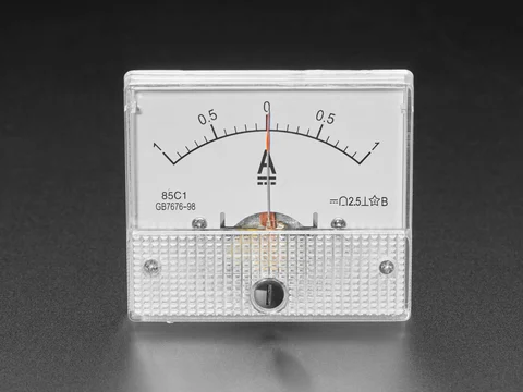 Small -1 Amp to +1 Amp DC Current Analog Panel Meter
