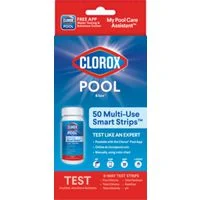 Smart Pool Test Strips 50 Count for Chlorine pH Alkalinity Hardness