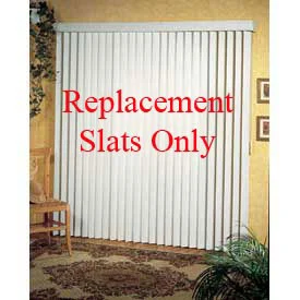 Smooth Vertical Blind Slats 96" White - 100/Box