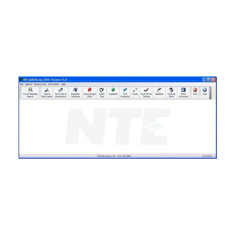 Software Program provided on a USB flash drive, NTE SEMICONDUCTOR CROSS REFERENCE 3Q10 Version 15