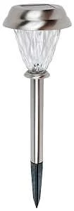 Solar Path Lights, Stainless Steel, 4-Pack