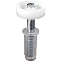 Spring-Loaded Bi-Fold Door Top Pivot Guide Wheel, White Nylon