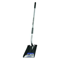 Square Point Shovel with Long Handle, Steel Blade