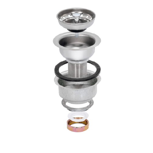 SS DOUBLE CUP EXT SHANK BASKET STRAINER