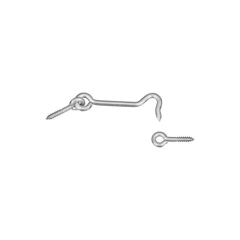 Stainless Steel Hook and Eye Latch, 3 in