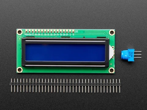 Standard LCD 16x2 + extras - white on blue
