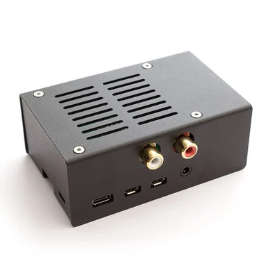 Steel Case for HiFiBerry DAC+ RCA, Pi 4 - Black