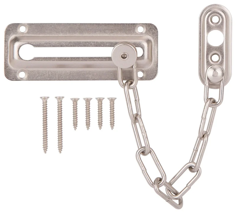 Steel Chain Door Guard, Satin Chrome