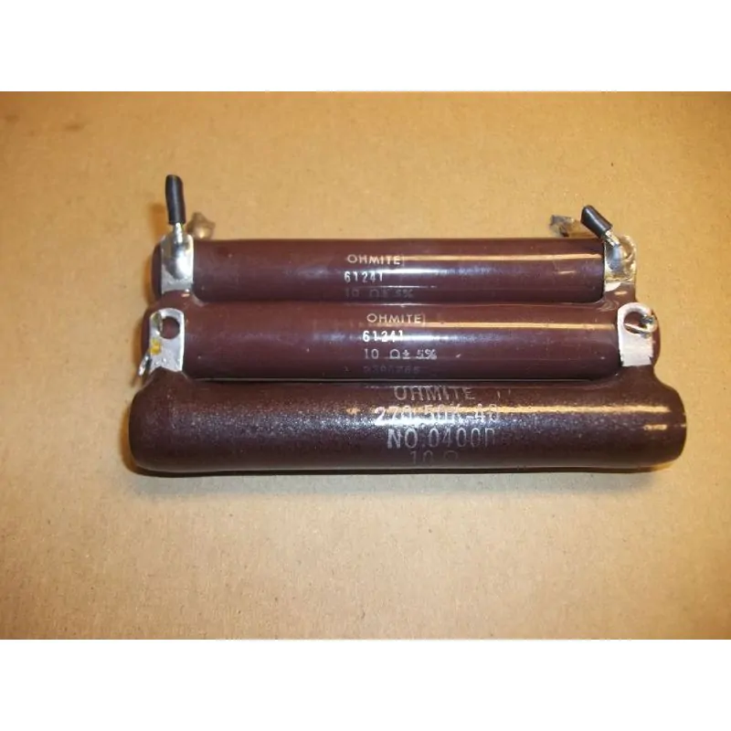 SURPLUS 10 Ohm 50 Watt Power Resistor, 4 inch x 5/8 inch OHMITE 0400B 270-50K-40 61241 2396765 N8226 VP-50-K