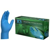 Textured Blue Nitrile Gloves 3 Mil XL Powder-Free
