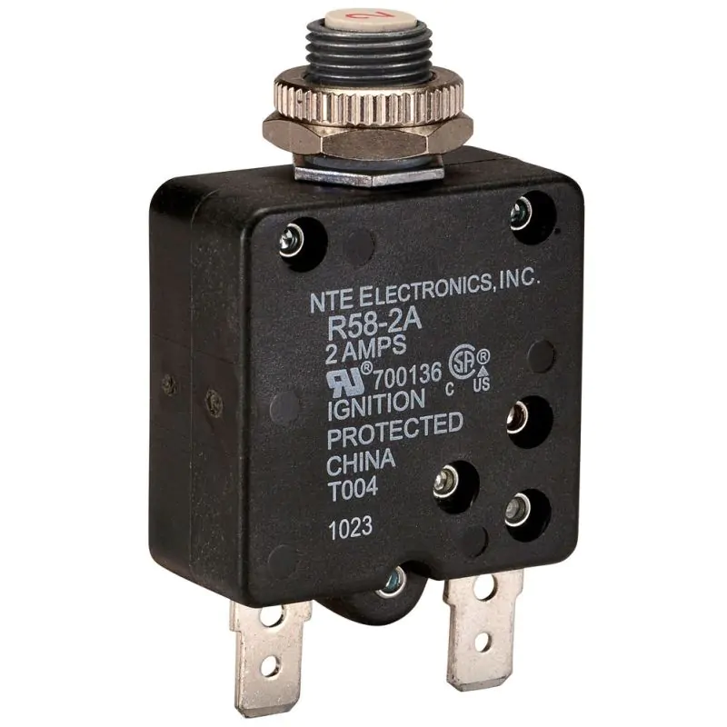 Thermal Circuit Breaker 2A, Replaces Potter & Brumfield W58XB1A1A-2
