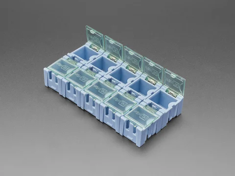 Tiny Modular Snap Boxes - SMD component storage - 10 pack - Blue