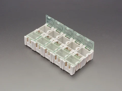 Tiny Modular Snap Boxes - SMD component storage - 10 pack - White