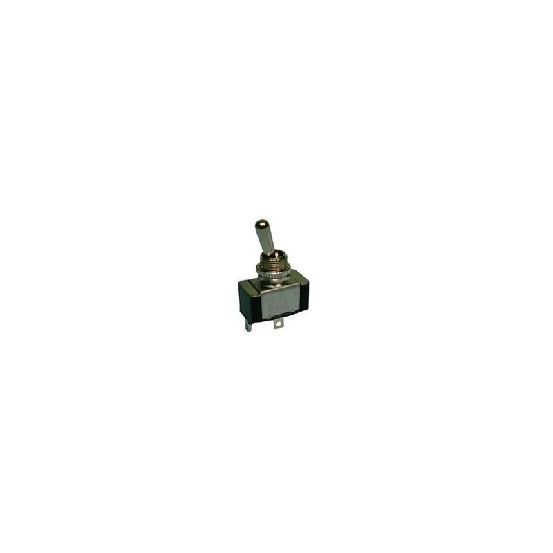 Toggle Switch 20A 125V, On-(Off), Momentary(), SPST,Solder Leads,Bat Handle