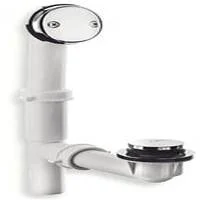 Touch-Toe Tub Drain Kit 1-1/2 in Plastic with Chrome Trim