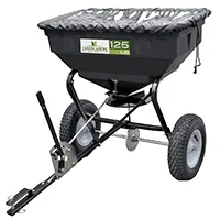 Tow-Behind Lawn Spreader 125 lb Poly Hopper 10-12 ft Spread