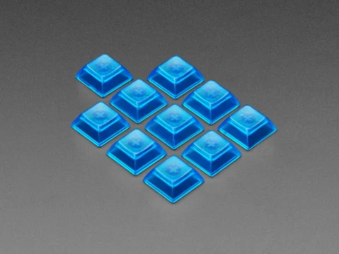 Translucent Blue DSA Keycaps for MX Compatible Switches - 10 pack