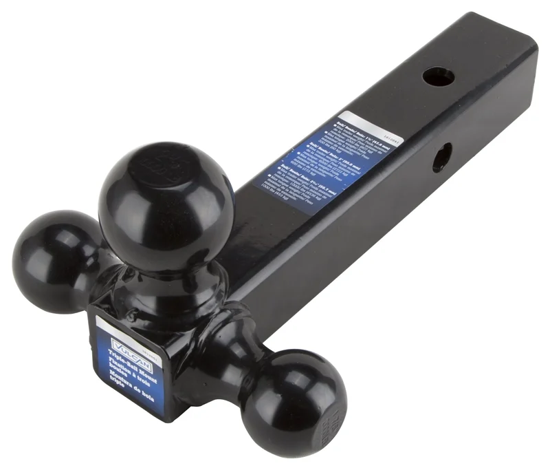 Tri-Ball Trailer Hitch, Black, 8 in