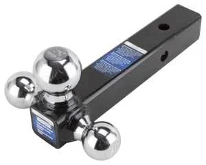 Tri-Ball Trailer Hitch Black/Chrome 8 in