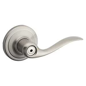 Tustin Privacy Door Lever, Satin Nickel Finish