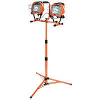 Twin Head Halogen Tripod Work Light 1000W 20000 Lumens Orange