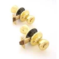 Tylo Entry Knob & Deadbolt Combo Pack, Keyed Alike, Polished Brass