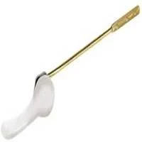 Universal Front-Mount Toilet Handle, Chrome, 8 in Brass Arm