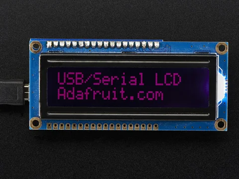 USB + Serial Backpack Kit with 16x2RGB backlight negative LCD - RGB on Black