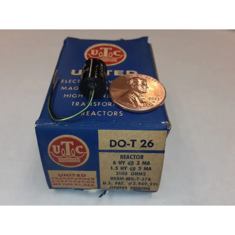UTC DO-T26 Reactor, Inductor, Coil, Choke Bobbin HERM-MIL-T-27A